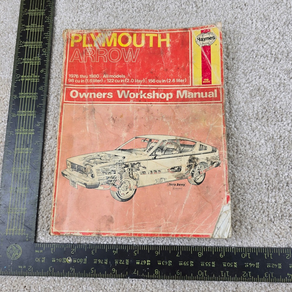 Haynes Workshop Manual Plymouth Arrow 1976-1980 Red Repair Guide Book